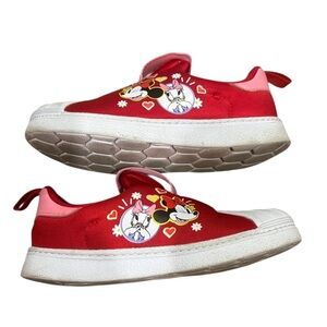 Adidas Kids Red Minnie Mouse Sneakers Size 10 Toddler